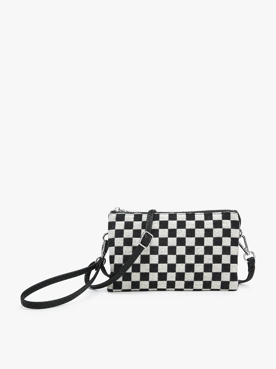 Riley Vegan Checkered Crossbody sold by Jen & Co.
