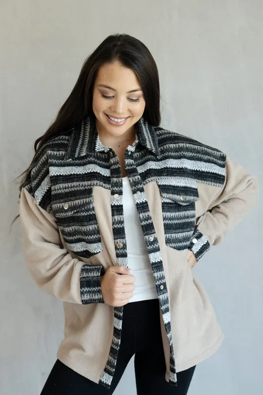 Flo Shacket sold by Jen & Co.