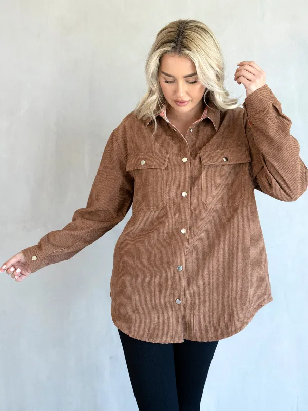 Fletcher Shacket sold by Jen & Co.