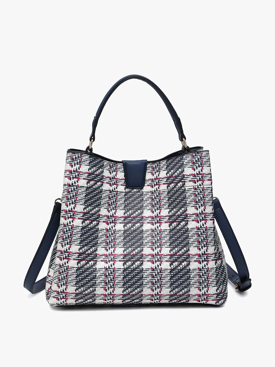 Tati Vegan Plaid Satchel sold by Jen & Co. product image thumbnail 4