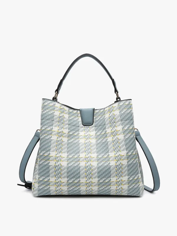Tati Vegan Plaid Satchel sold by Jen & Co.