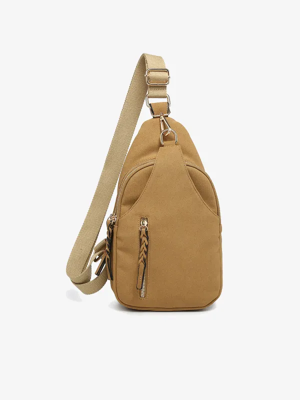Nikki Vegan Suede Sling Bag sold by Jen & Co.