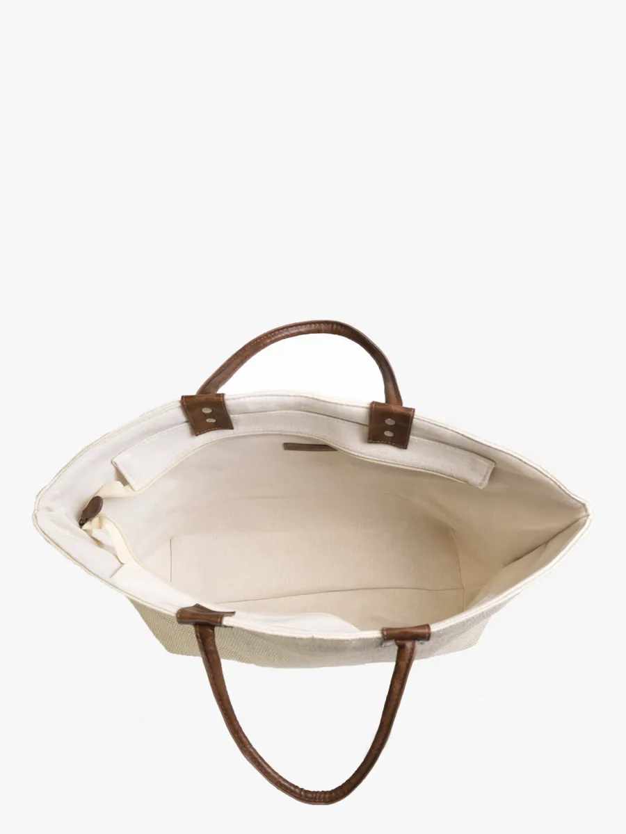 Hazel Lg Vegan Straw Tote sold by Jen & Co. product image thumbnail 3