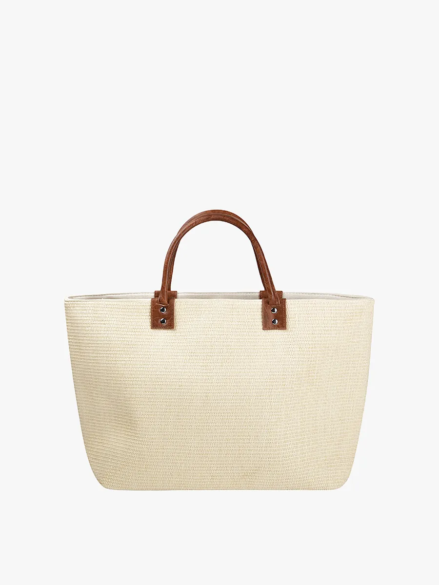 Hazel Lg Vegan Straw Tote sold by Jen & Co. product image thumbnail 2