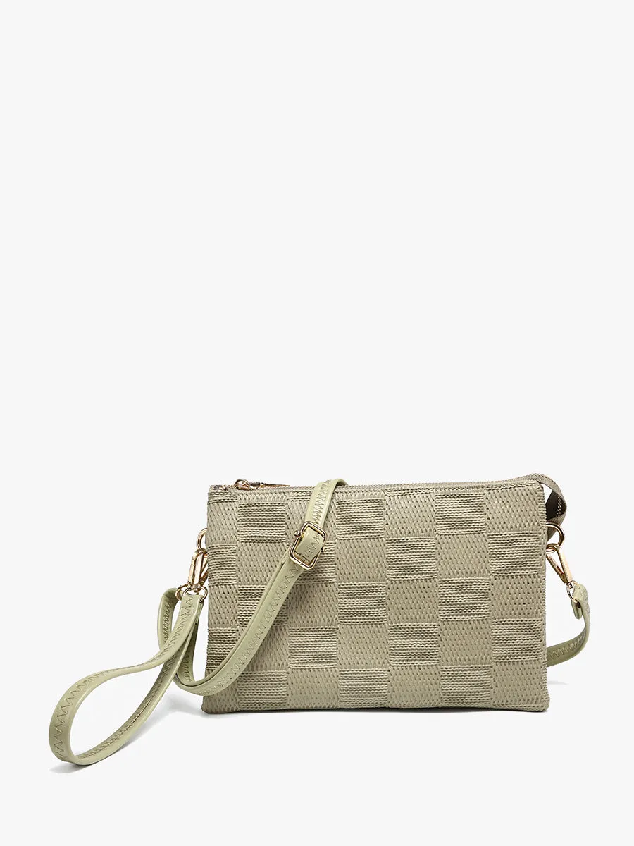 Izzy Vegan Large Checker Crossbody sold by Jen & Co.