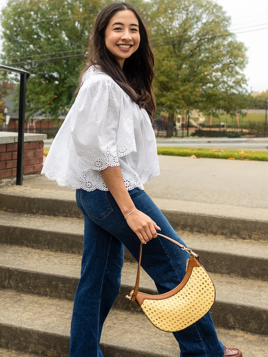 Daisy Vegan Rattan Crossbody sold by Jen & Co. product image thumbnail 2