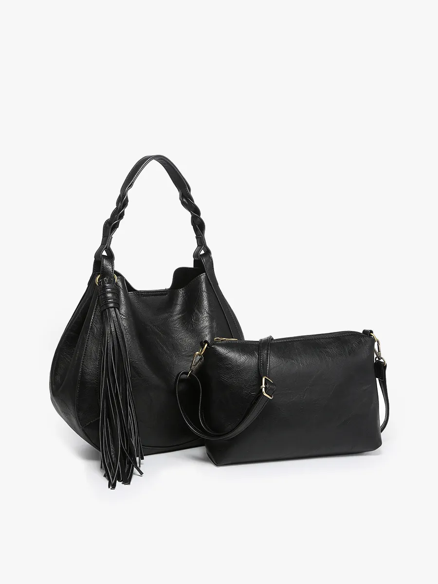 Eloise Vegan Large Tassel Hobo sold by Jen & Co. product image thumbnail 5