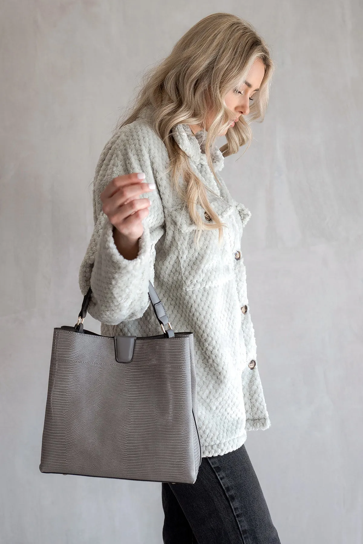 Tati Vegan Lizard Satchel sold by Jen & Co. product image thumbnail 4