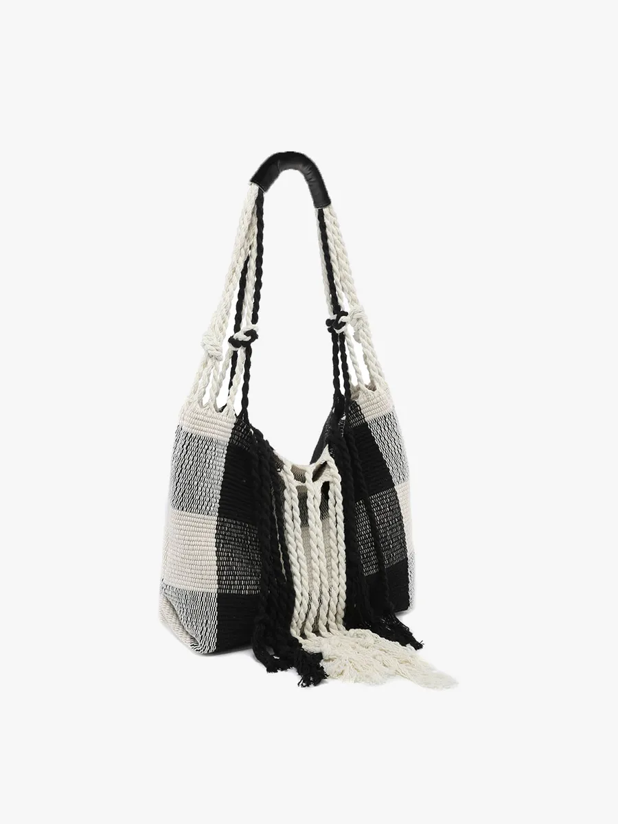June Plaid Woven Satchel sold by Jen & Co. product image thumbnail 2