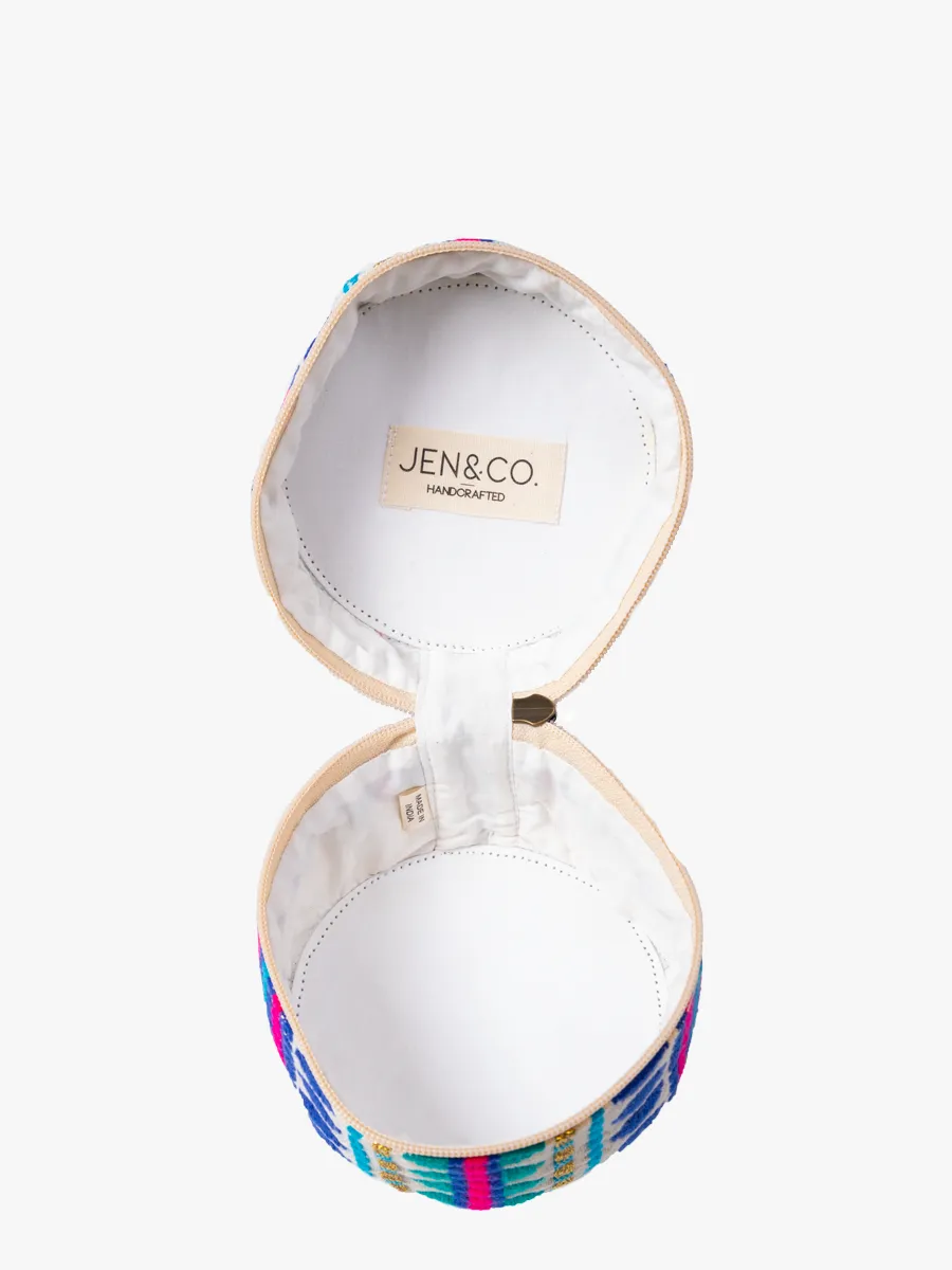 Ansley Round Cosmetic Pouch/Bag sold by Jen & Co. product image thumbnail 2