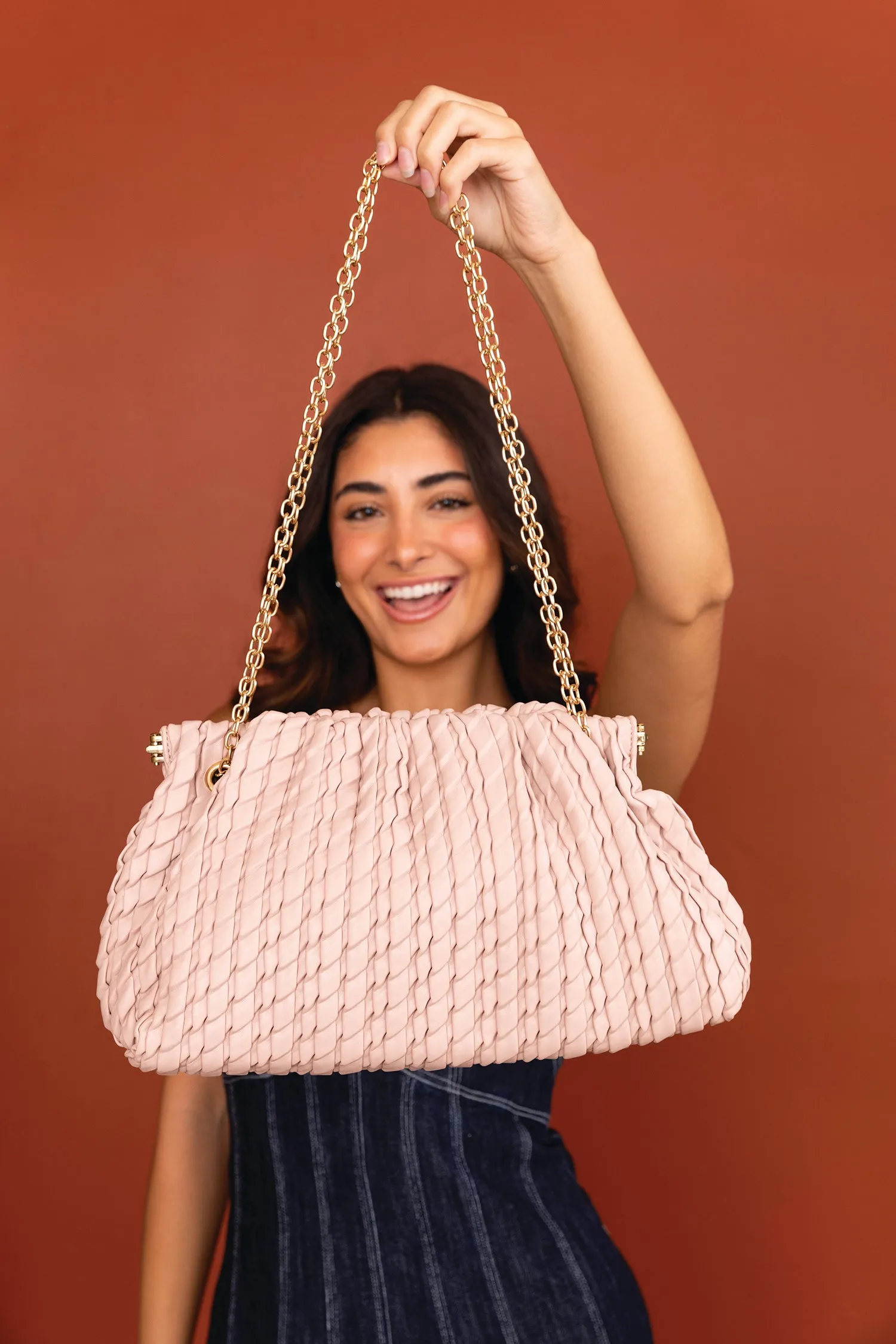 Ruthie Vegan Ruched Chain Satchel sold by Jen & Co. product image thumbnail 5