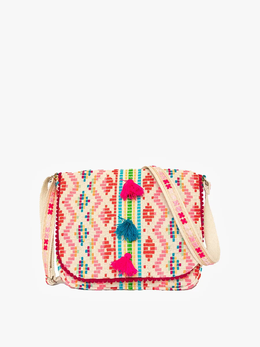 Pia Aztec Cotton Crossbody sold by Jen & Co.