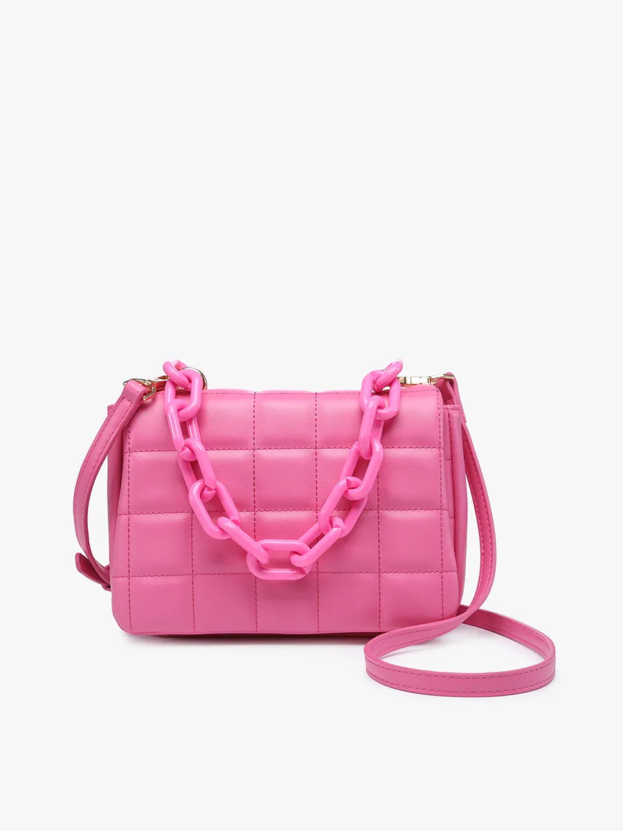 Hayden Vegan Quilted Chain Crossbody sold by Jen & Co.