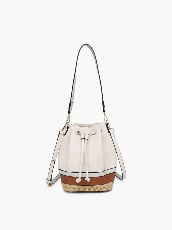 Darcy Vegan Tri-Color Bucket Bag sold by Jen & Co.