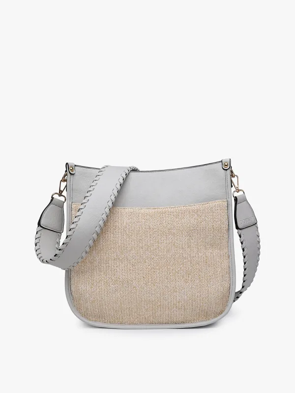 Chloe Vegan Straw Crossbody sold by Jen & Co.