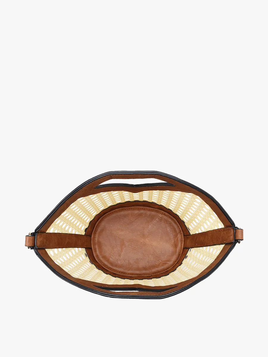 Ashlyn Vegan Rattan Bucket Bag sold by Jen & Co. product image thumbnail 3