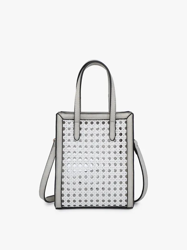 Emmie Vegan Rattan Satchel sold by Jen & Co.