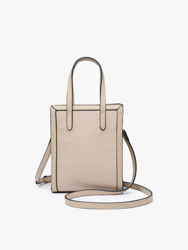 Emmie Vegan Snake Rectangular Satchel sold by Jen & Co.