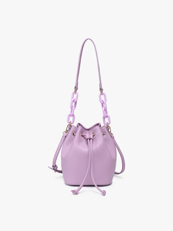 Cordelia Vegan Drawstring Bucket Bag made by Jen & Co.