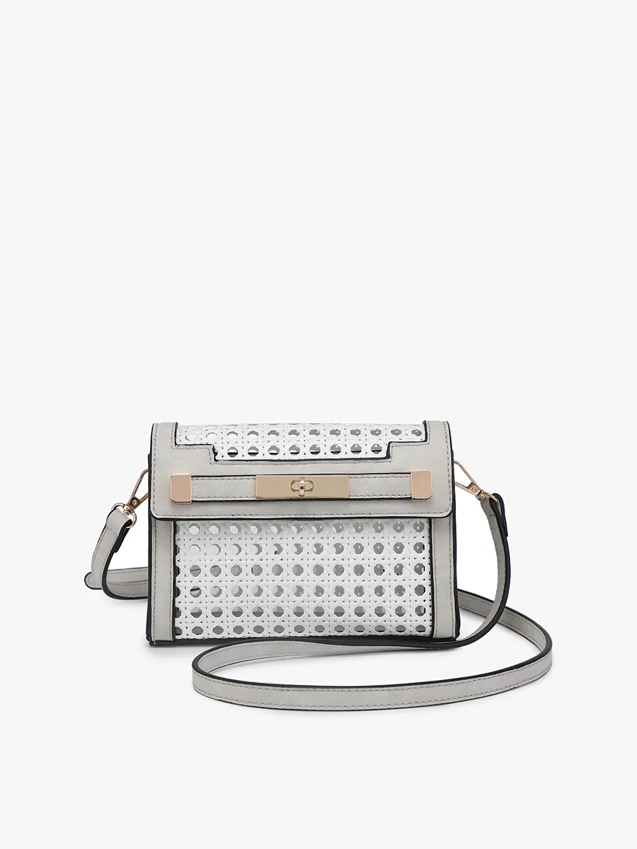 Etta Vegan Rattan Crossbody sold by Jen & Co.