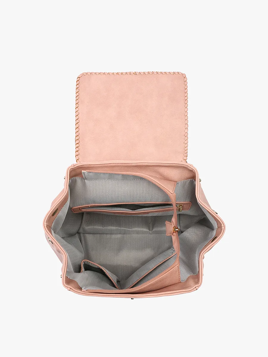 Olive Denim Backpack sold by Jen & Co. product image thumbnail 3