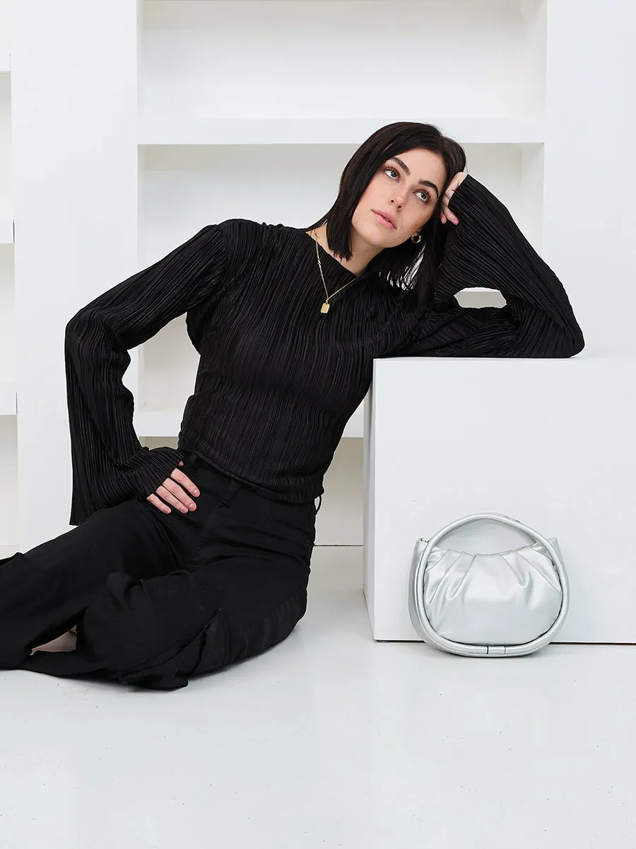 Audrey Vegan Mini Round Satchel sold by Jen & Co. product image thumbnail 5