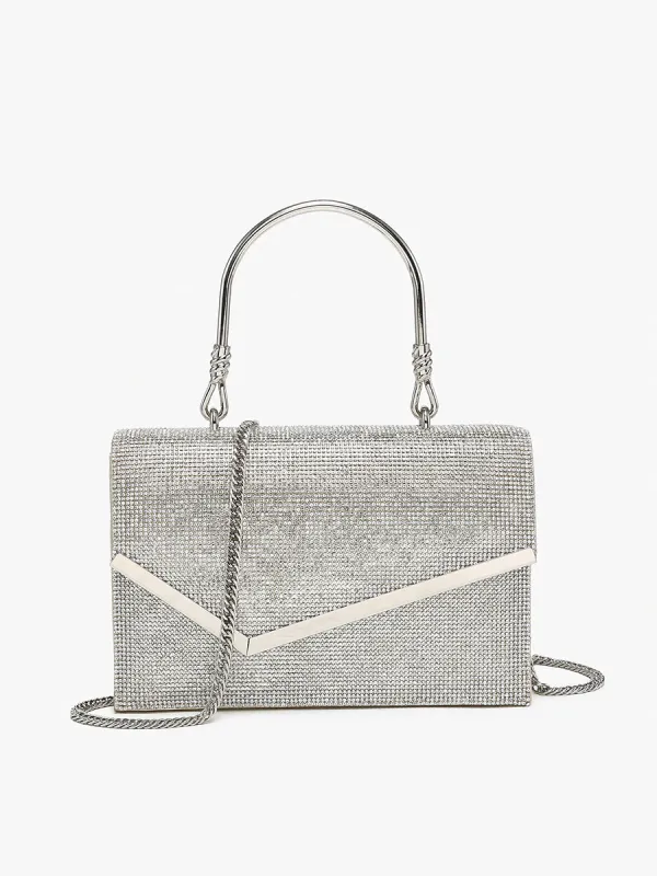 Daphne Rhinestone Envelope Clutch made by Jen & Co.