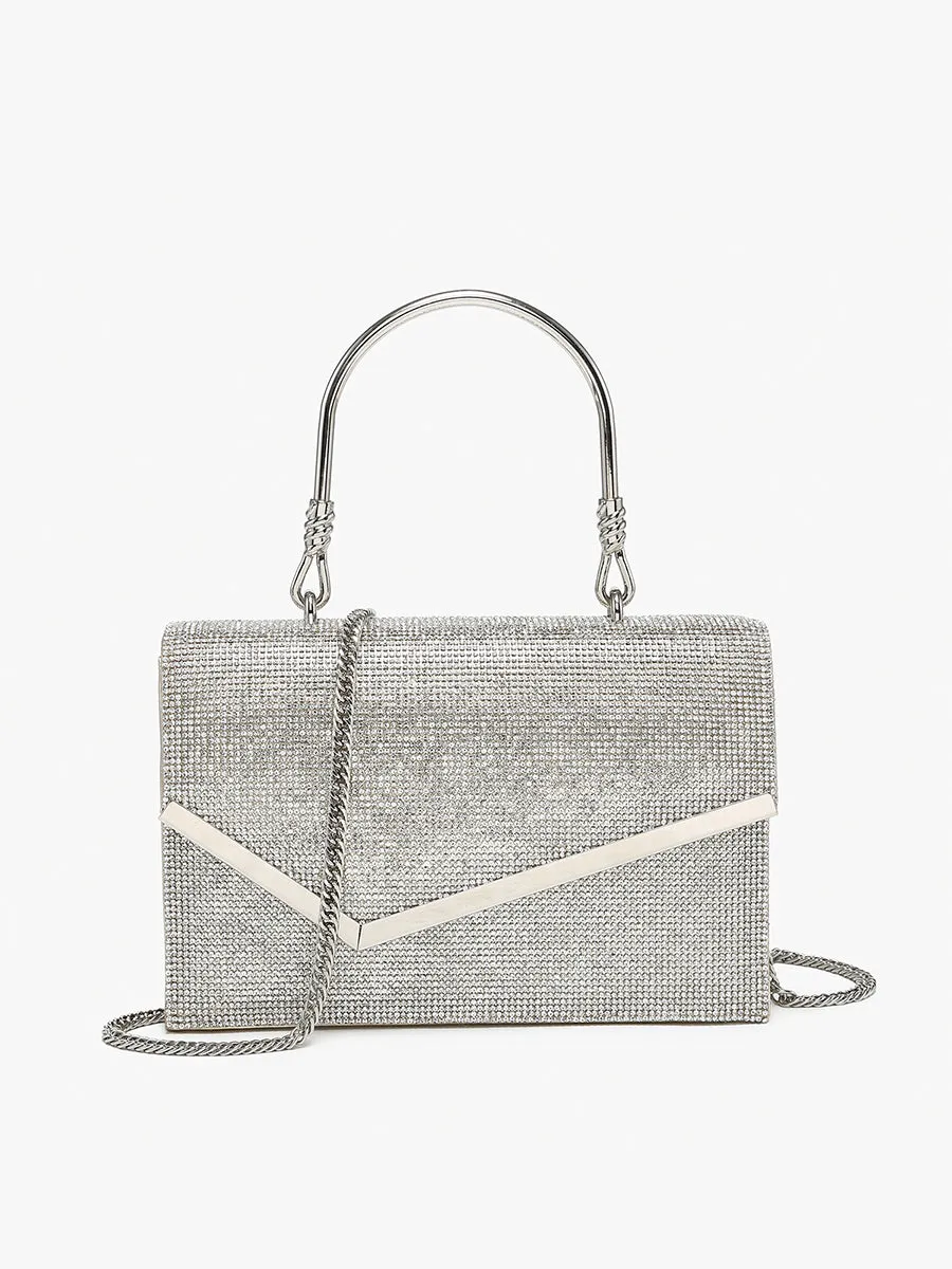 Daphne Rhinestone Envelope Clutch sold by Jen & Co.