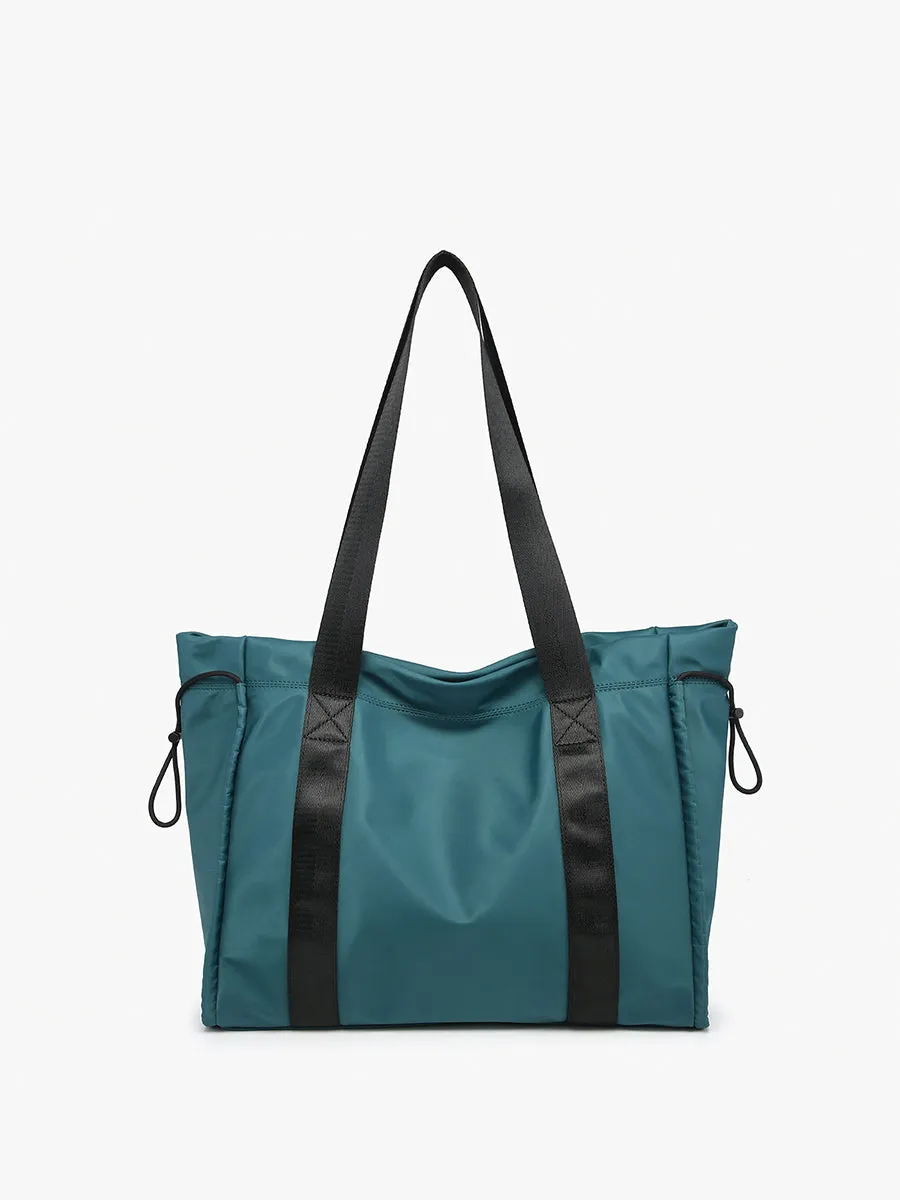 Lydia Nylon Contrast Tote sold by Jen & Co.