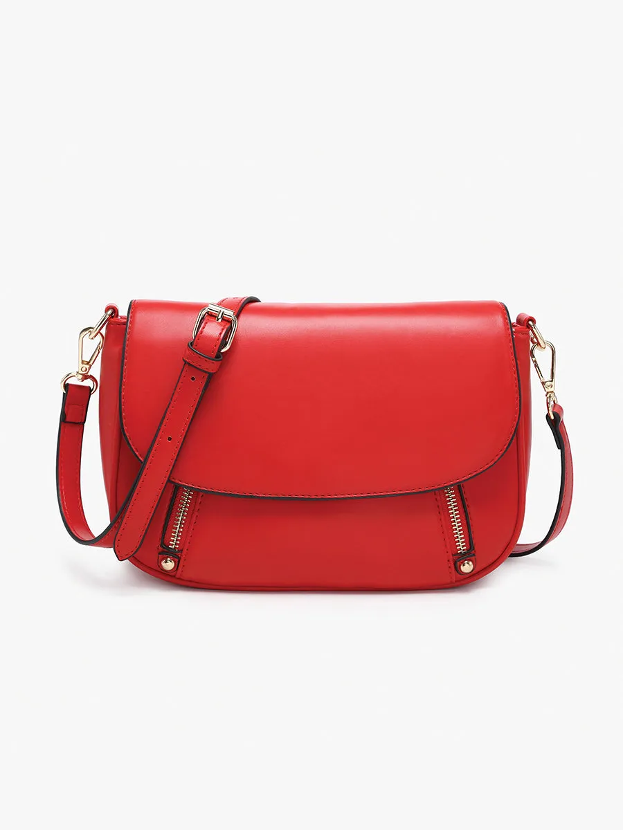 Lindsay Vegan Dual Zip Crossbody sold by Jen & Co.