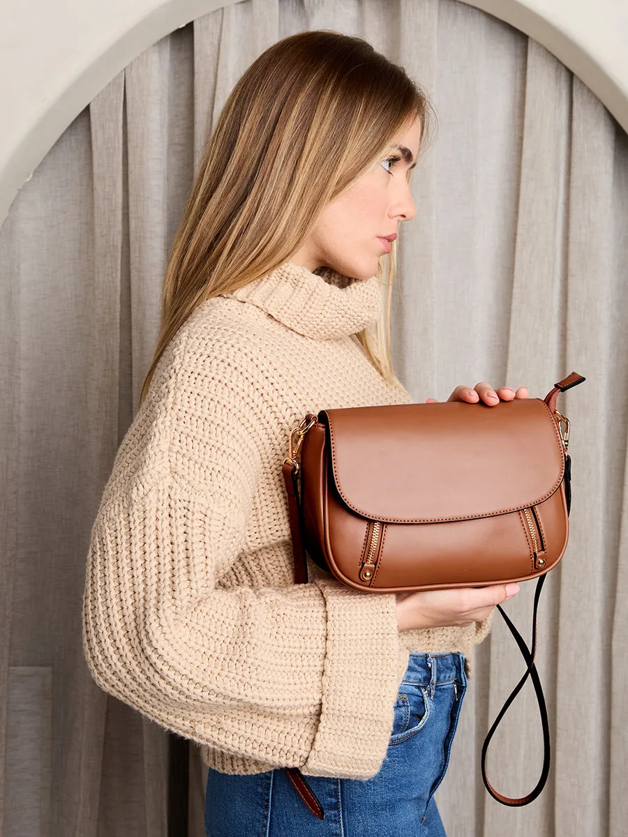 Lindsay Vegan Dual Zip Crossbody sold by Jen & Co. product image thumbnail 5