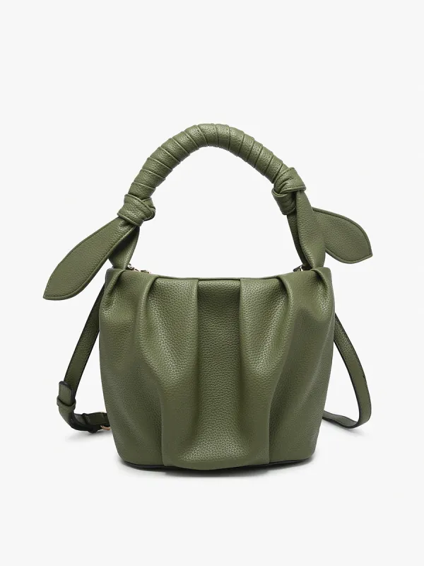 Lacey Vegan Pleated Bucket Bag sold by Jen & Co.