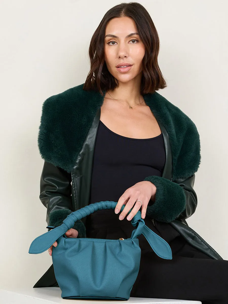 Lacey Vegan Pleated Bucket Bag sold by Jen & Co. product image thumbnail 5