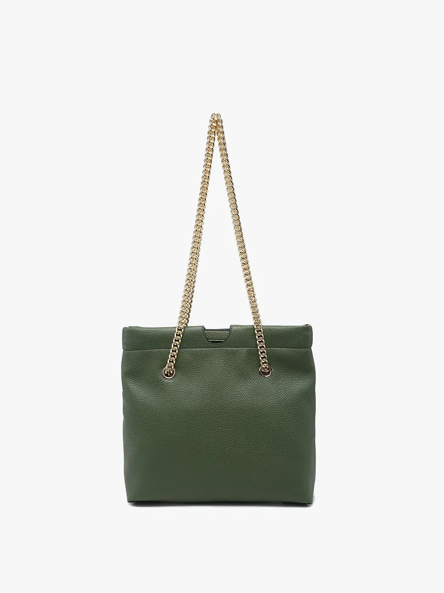 Casey Vegan Snap Hinge Satchel sold by Jen & Co.
