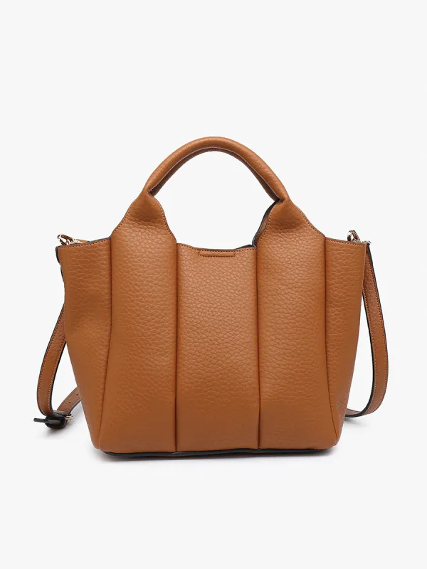 Maddox Vegan Pleated Satchel sold by Jen & Co.