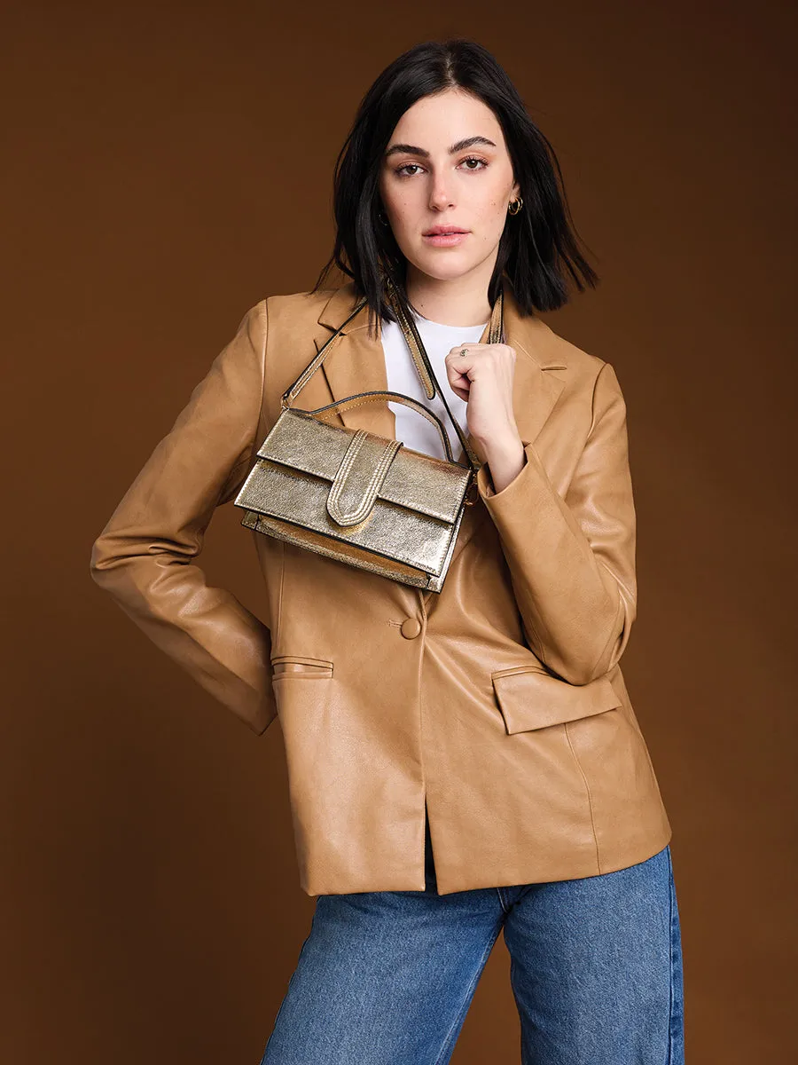 Capri Vegan Metallic Clutch sold by Jen & Co. product image thumbnail 5