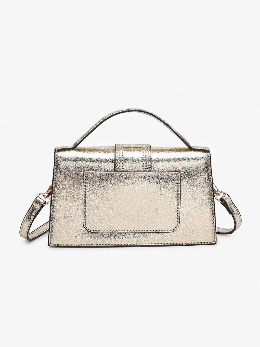 Capri Vegan Metallic Clutch sold by Jen & Co. product image thumbnail 3