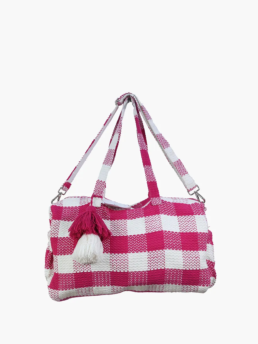 Flossie Plaid Weekender sold by Jen & Co.