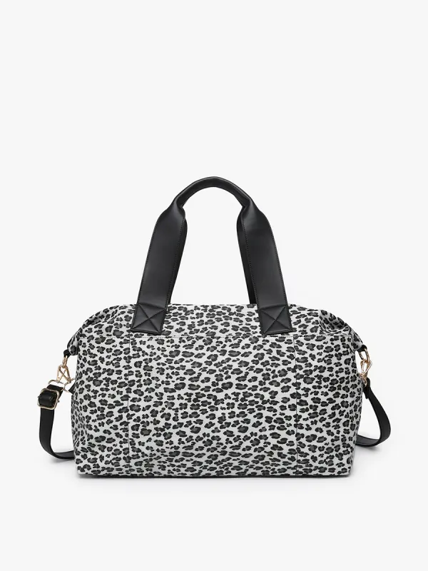 Navy Vegan Faux Canvas Weekender sold by Jen & Co.