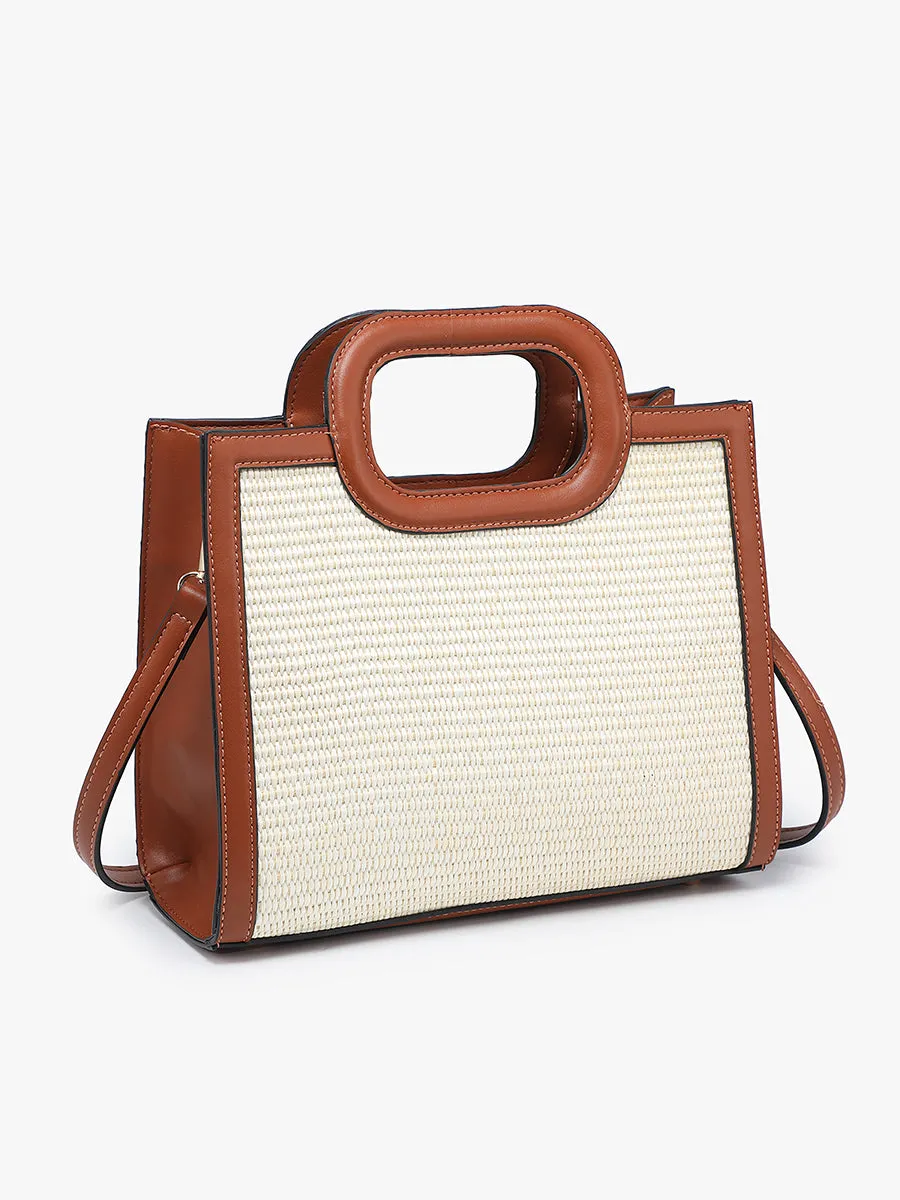 Aubrey Vegan Straw Satchel sold by Jen & Co. product image thumbnail 3