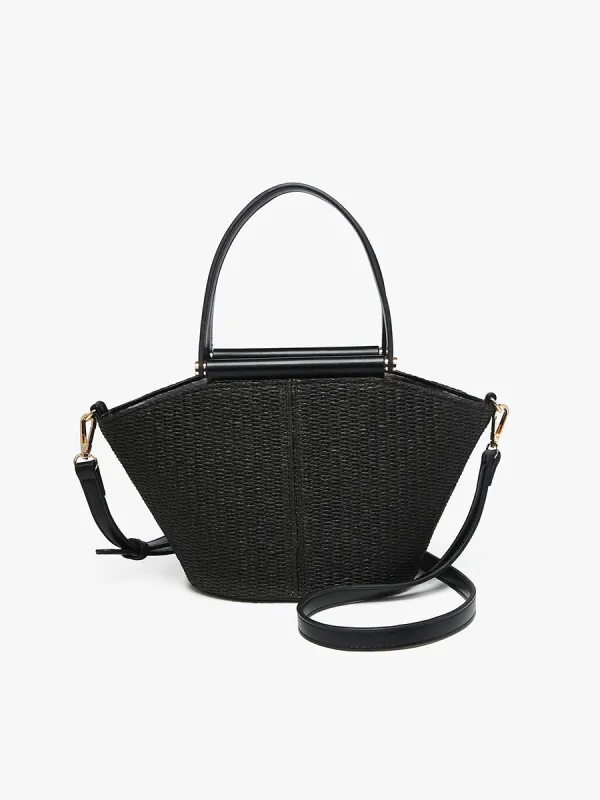 Raelynn Vegan Small Straw Tote made by Jen & Co.