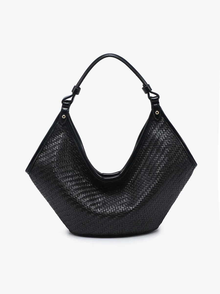 Jade Vegan Faux Woven Hobo sold by Jen & Co.