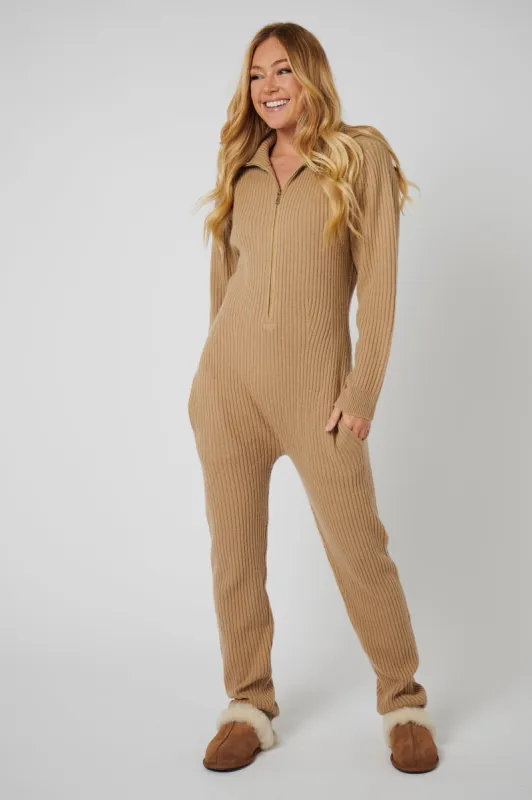 Cashmere Romper - Salted Caramel sold by My Sunday Ski