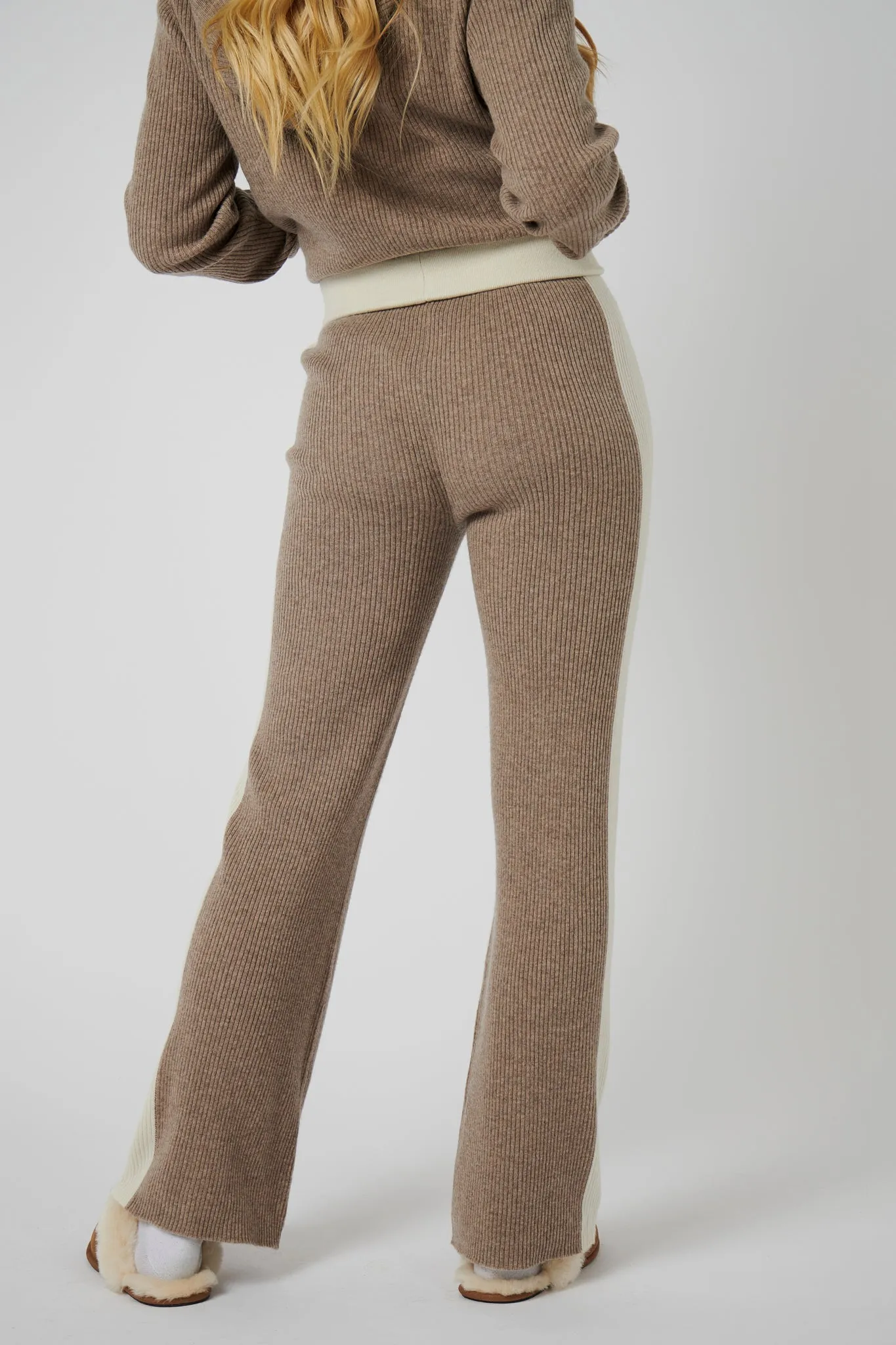 Wide Leg Cashmere Pants - Oat / White sold by My Sunday Ski product image thumbnail 4