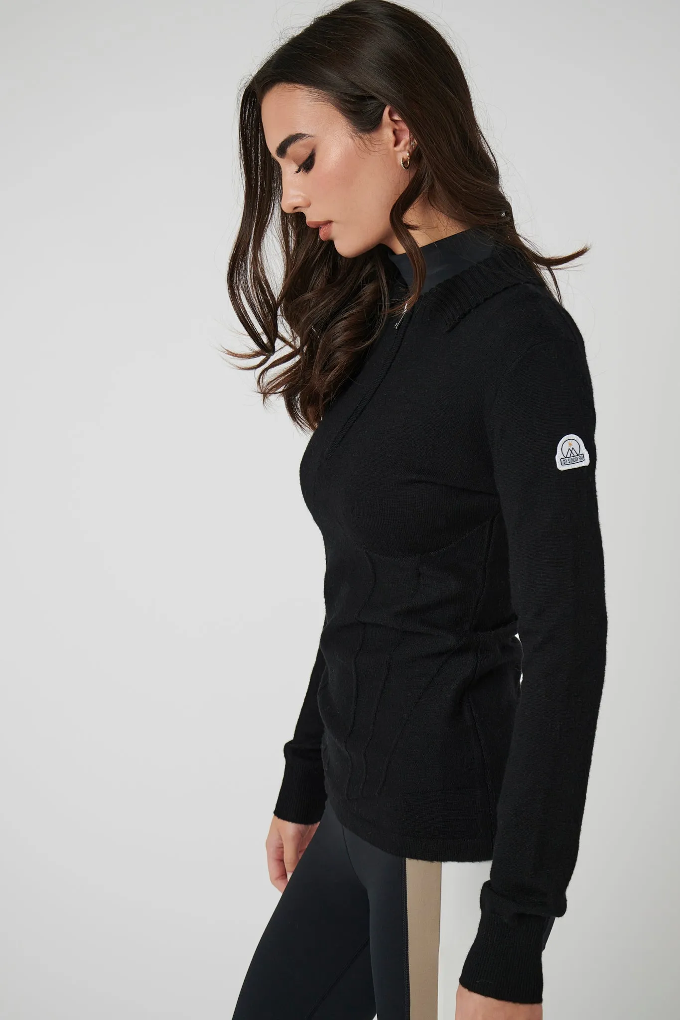 Contour Merino Mid Layer Top - Black sold by My Sunday Ski product image thumbnail 2