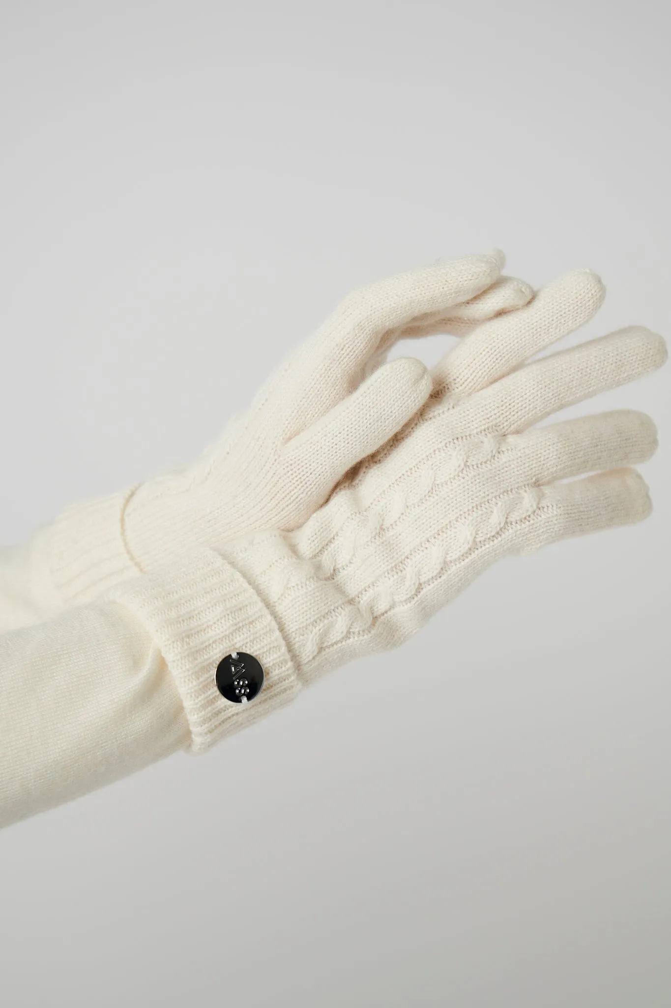 Cashmere Cable Gloves - Cream sold by My Sunday Ski product image thumbnail 2