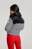 Cropped Bomber Ski Jacket – Houndstooth sold by My Sunday Ski