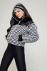 Cropped Bomber Ski Jacket – Houndstooth sold by My Sunday Ski