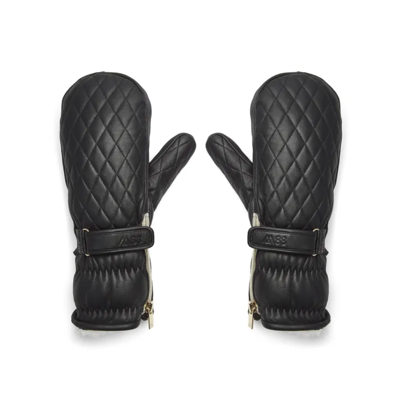 Wanderlust Shearling Ski Mittens - Jet sold by My Sunday Ski