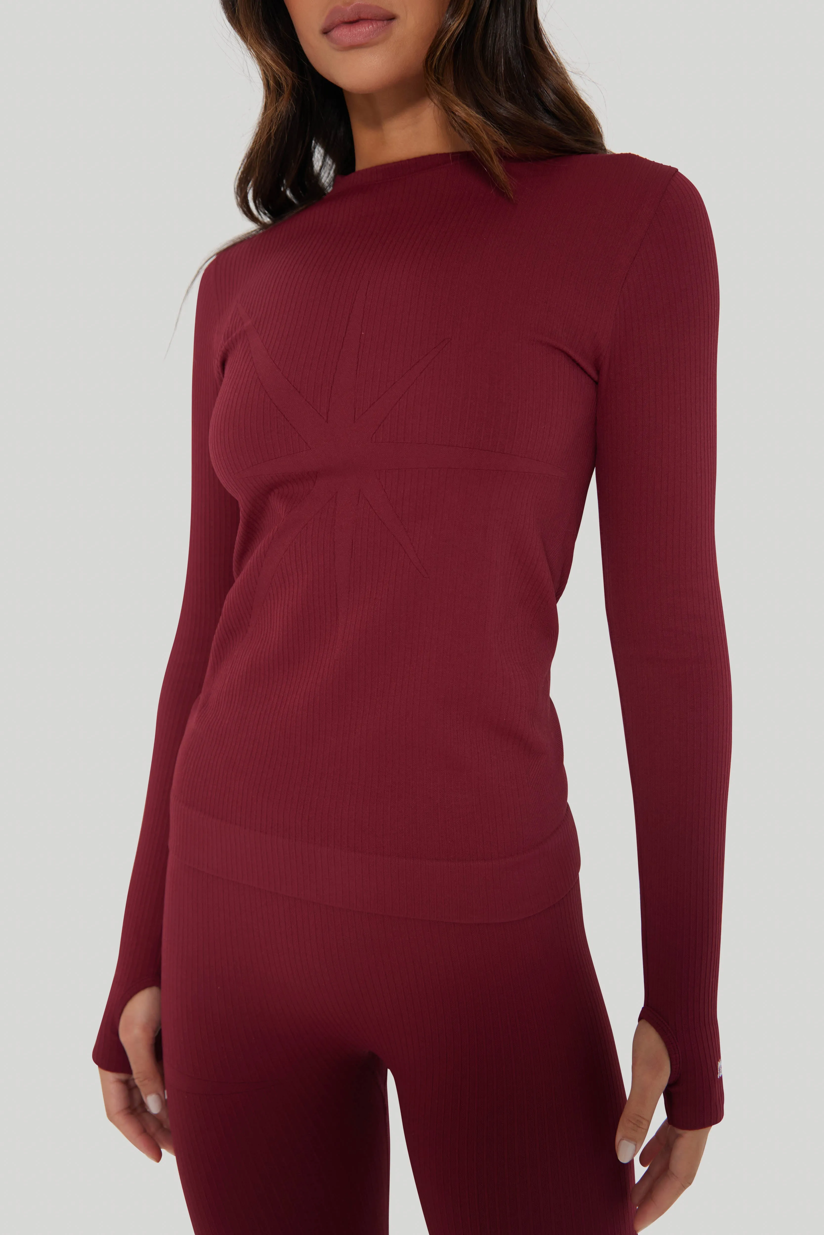 Ribbed Base Layer Set - Cabernet sold by My Sunday Ski product image thumbnail 2
